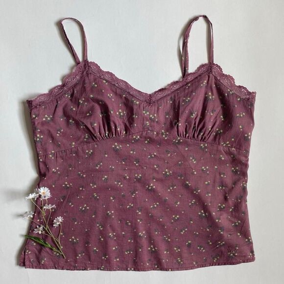 Y2K dusty mauve floral cami - Picture 1 of 8